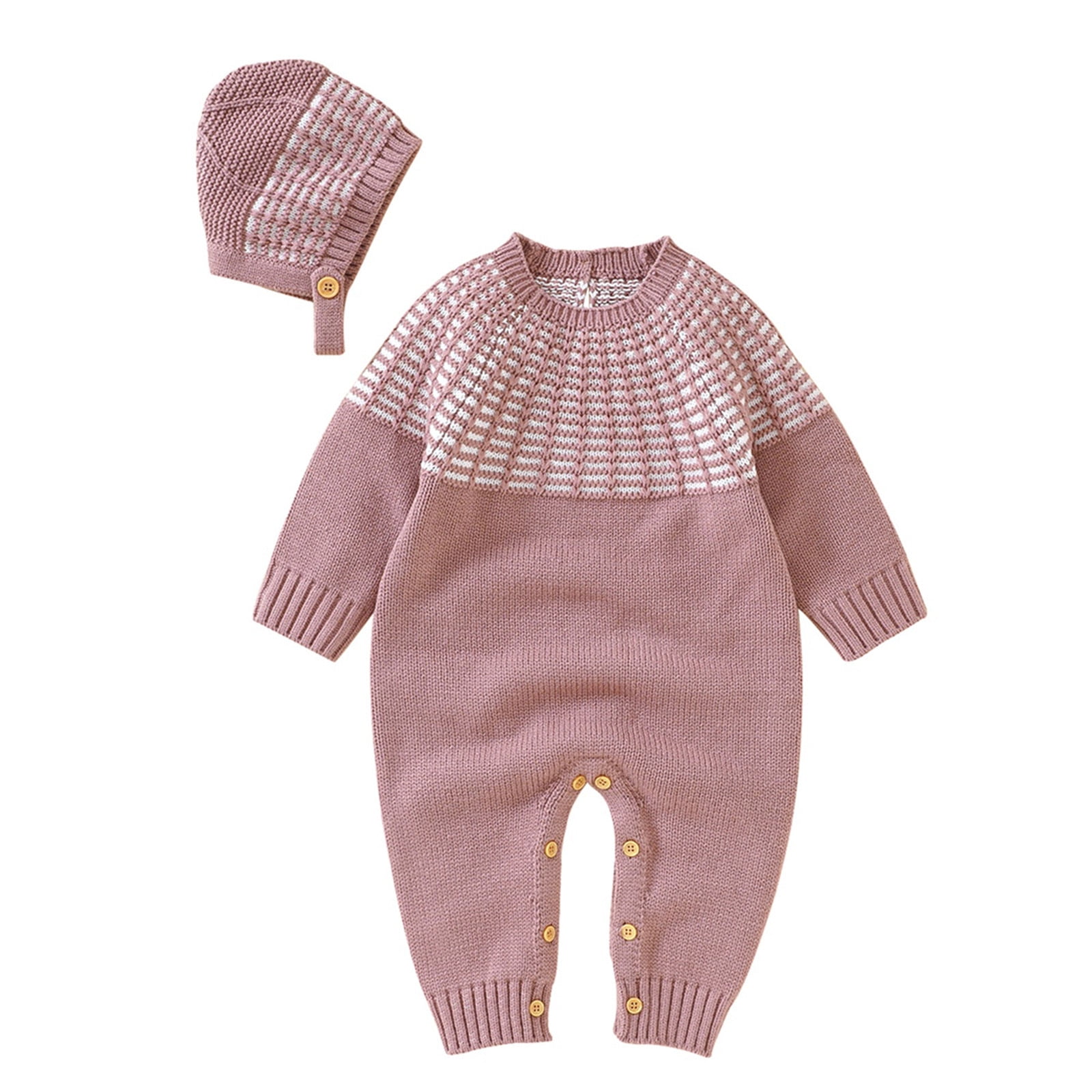 PMUYBHF Light Jacket Boys 1012 Boy Girl Patchwork Knitted Sweater Baby Jumpsuit Romper Cotton