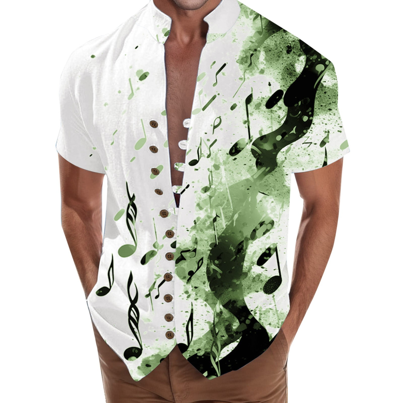 Pmuybhf Male L Mens V Neck Undershirts 4 July Mens 3d Digital Printing 