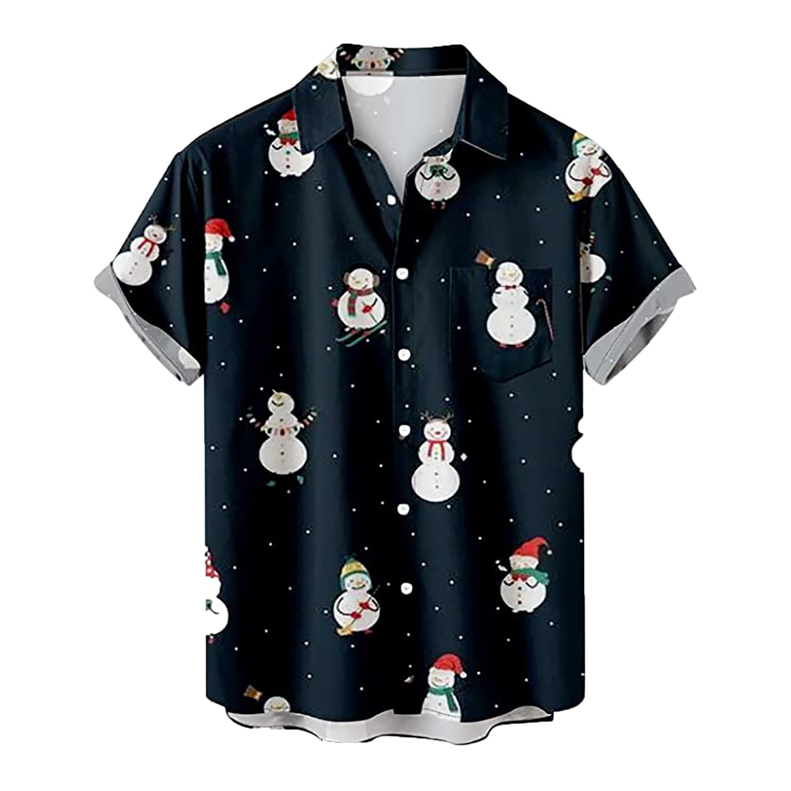 PMUYBHF Male L Purple Button up Men July 4Th Mens