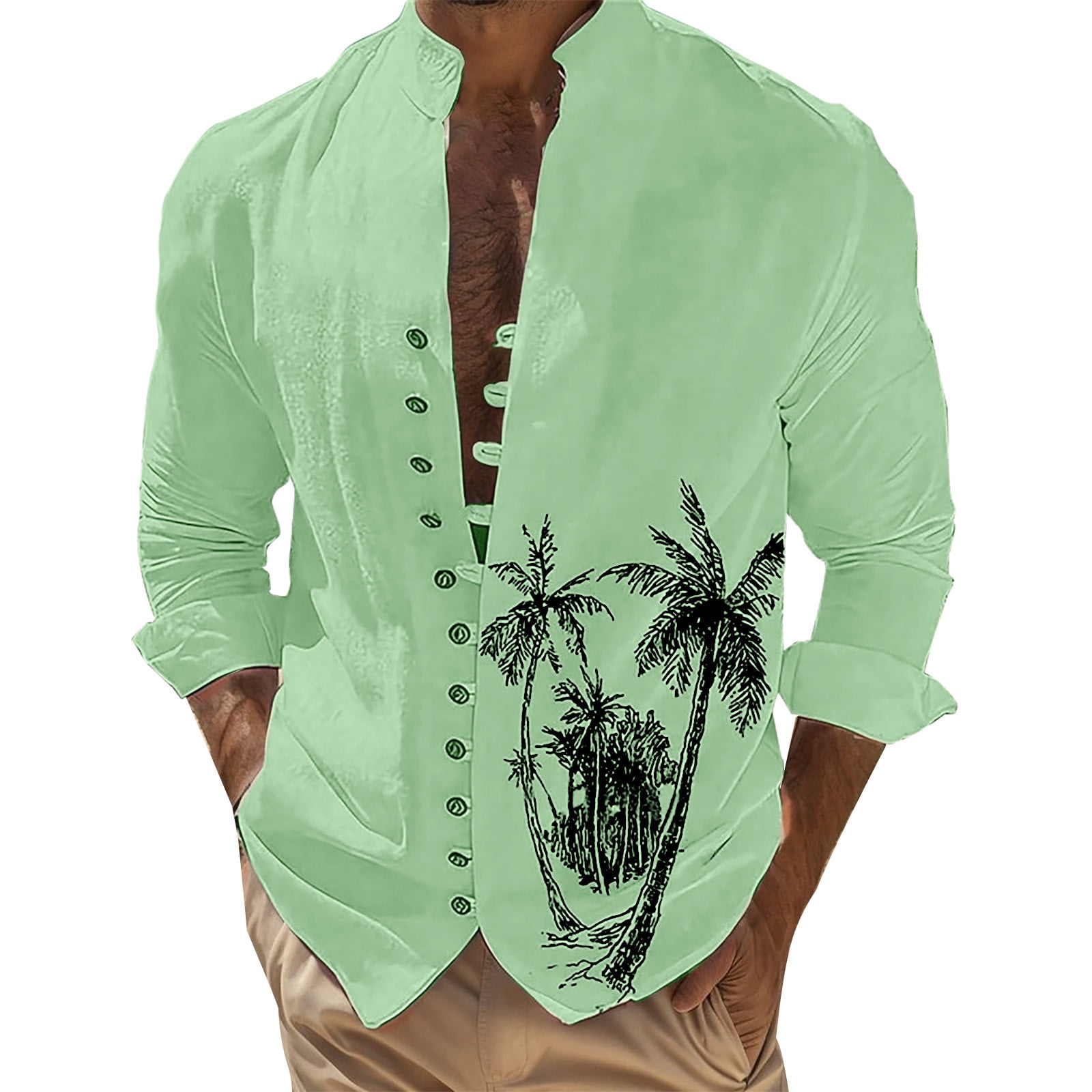 PMUYBHF Male M Purple Button up Men 4Th OF July