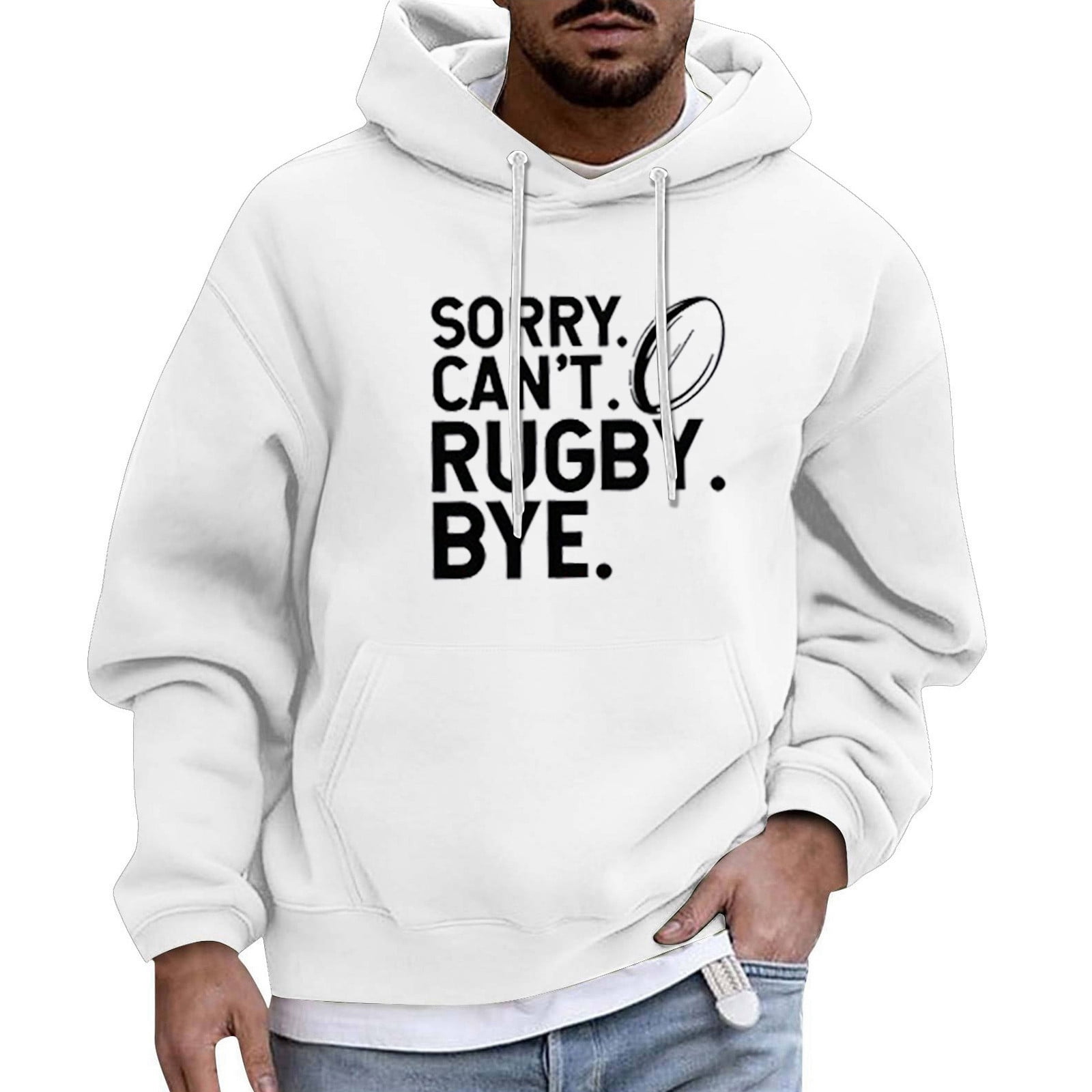 PMUYBHF Male Men's Pullover Shirts with Pockets Men American Football Fans Sports Gift Hoodie