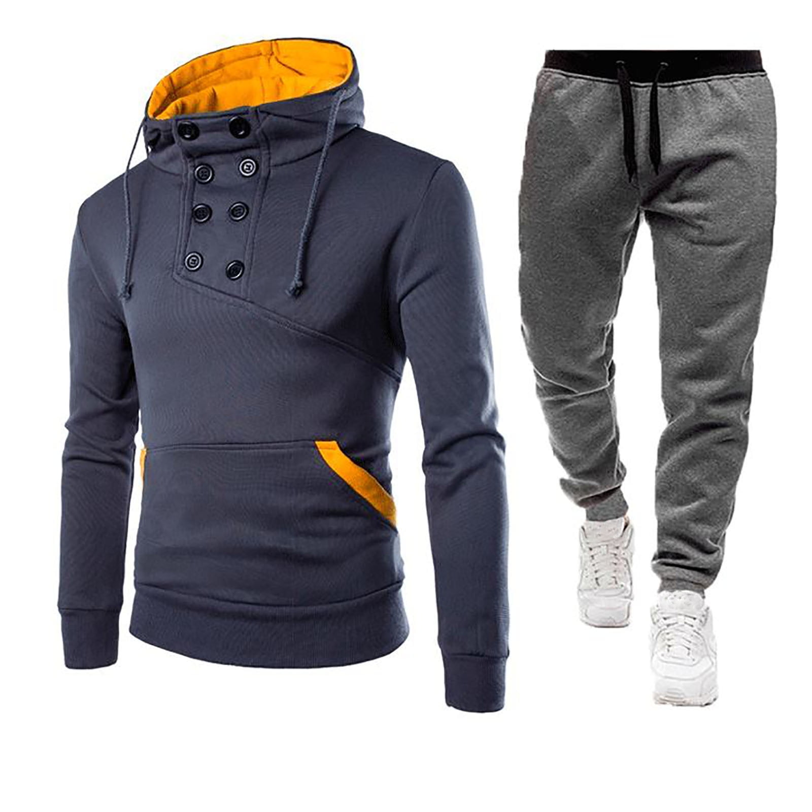 PMUYBHF Male Men's Tracksuits Big and Tall 6X July 4 Men's Fall and