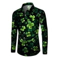 thumbnail image 1 of PMUYBHF Male St. Patricks Day Male St. Patricks's Day Long Sleeve Shirt Autumn Casual 3D Printing Hawaii Long Sleeve Shirts Tops GN3 XL, 1 of 4