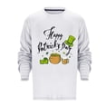 thumbnail image 1 of PMUYBHF Male St. Patricks Day Men's Fashion 3D Digital Printed Personality Casual Long Sleeve Crew Neck T Shirt Brown XXL, 1 of 2