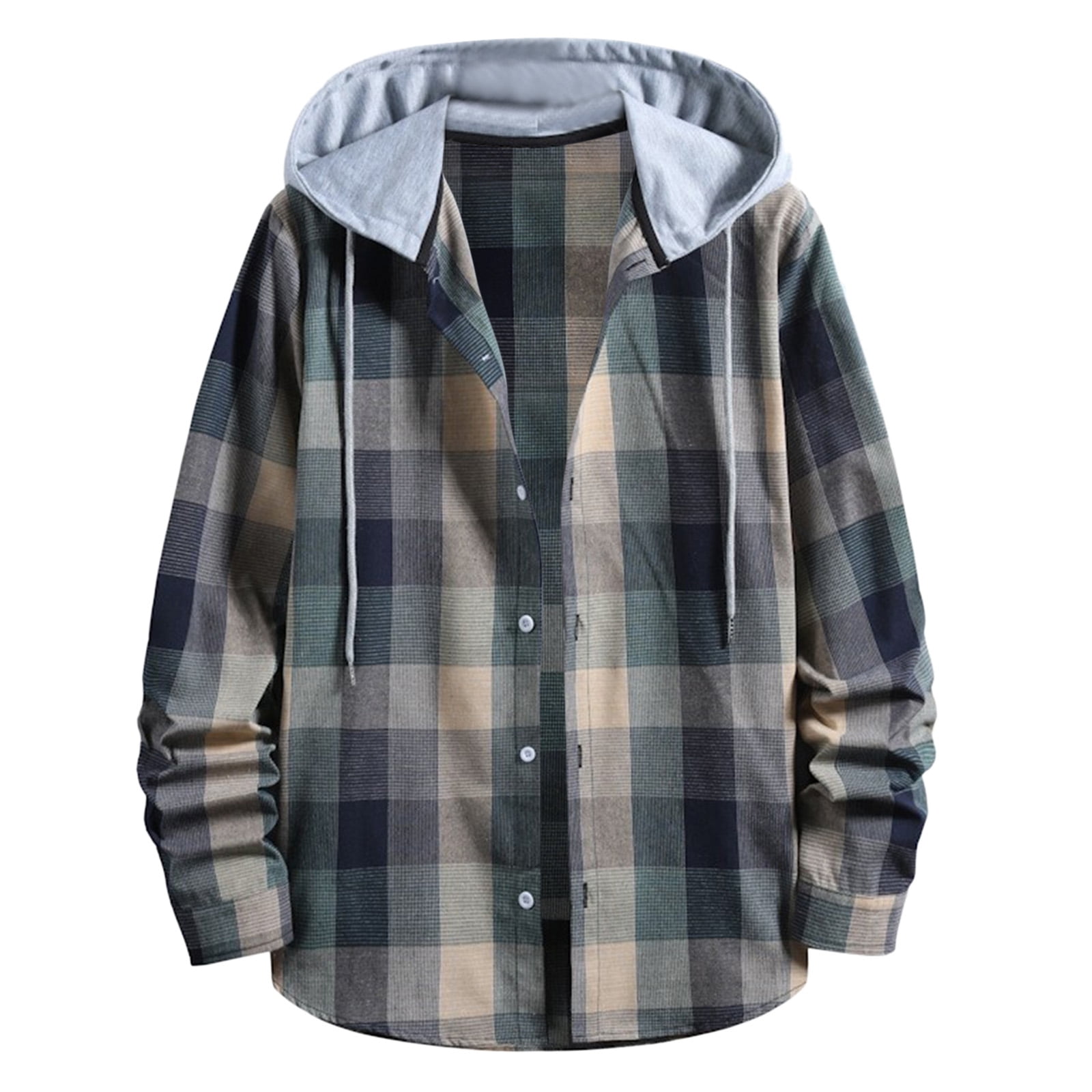 PMUYBHF Male Xxl Dress Shirts for Men Big and Tall July 4Th Mens Plaid