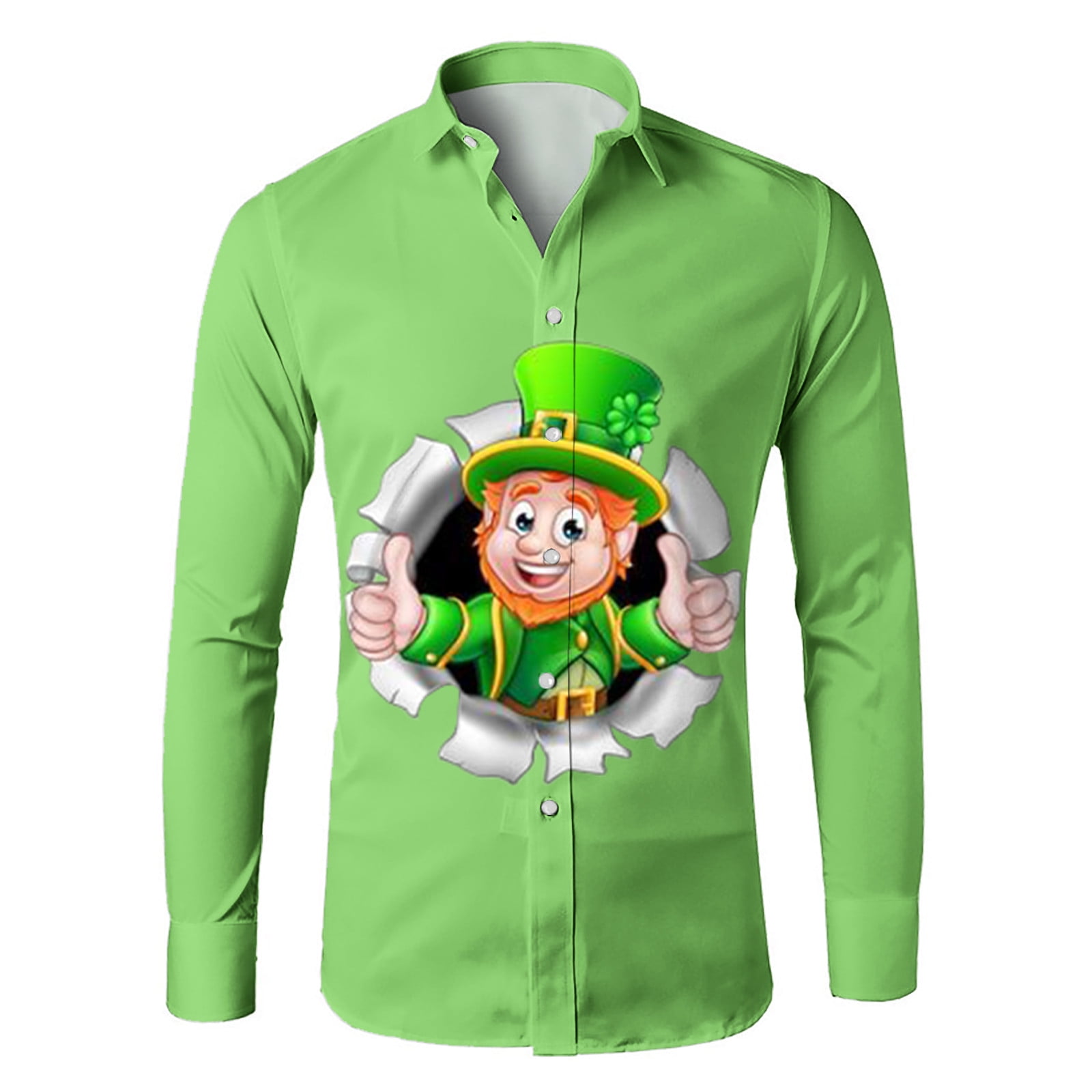 PMUYBHF Male Xxl Flannel Shirt for Men July 4Th Men's 3D Printed