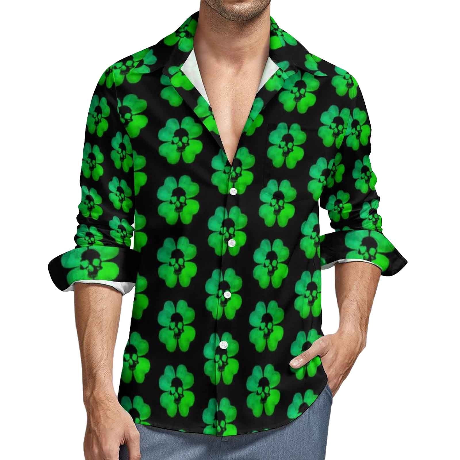 PMUYBHF Male Xxl Shirts July 4Th Men's Business Casual Shirt Festival Style Shirt Men's Long