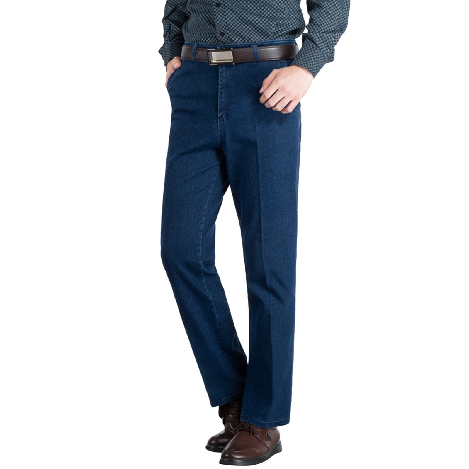 PMUYBHF Men Black Jeans Short Men's Slim Fit Stretch Jeans Skinny Jeans