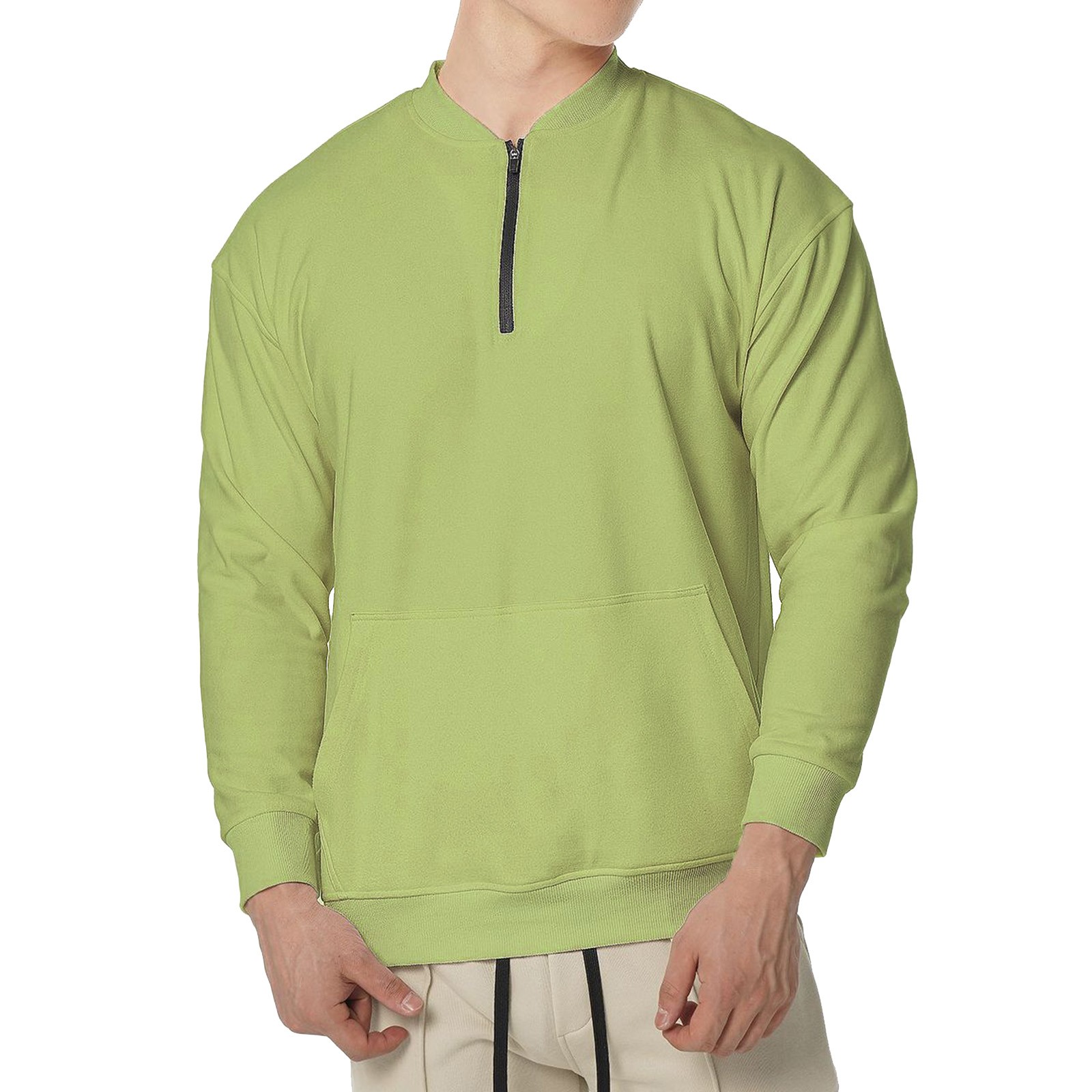 PMUYBHF Men's Pullover Sweaters 3X Male Spring and Autumn Hoodless Half