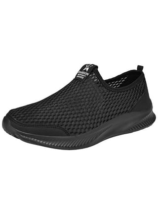 All black slip on shoes mens sales