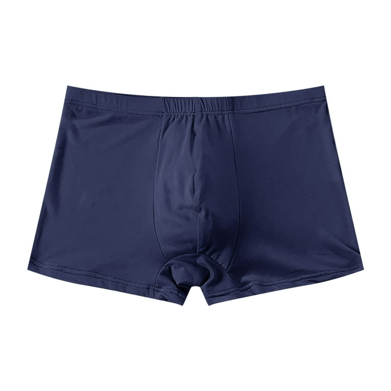 PMUYBHF Mens Boxer Shorts Underwear Large New Solid Color Men's Panties  Comfortable Milk Silk Boxer Pants Affordable Breathable Shorts Underwear  Man