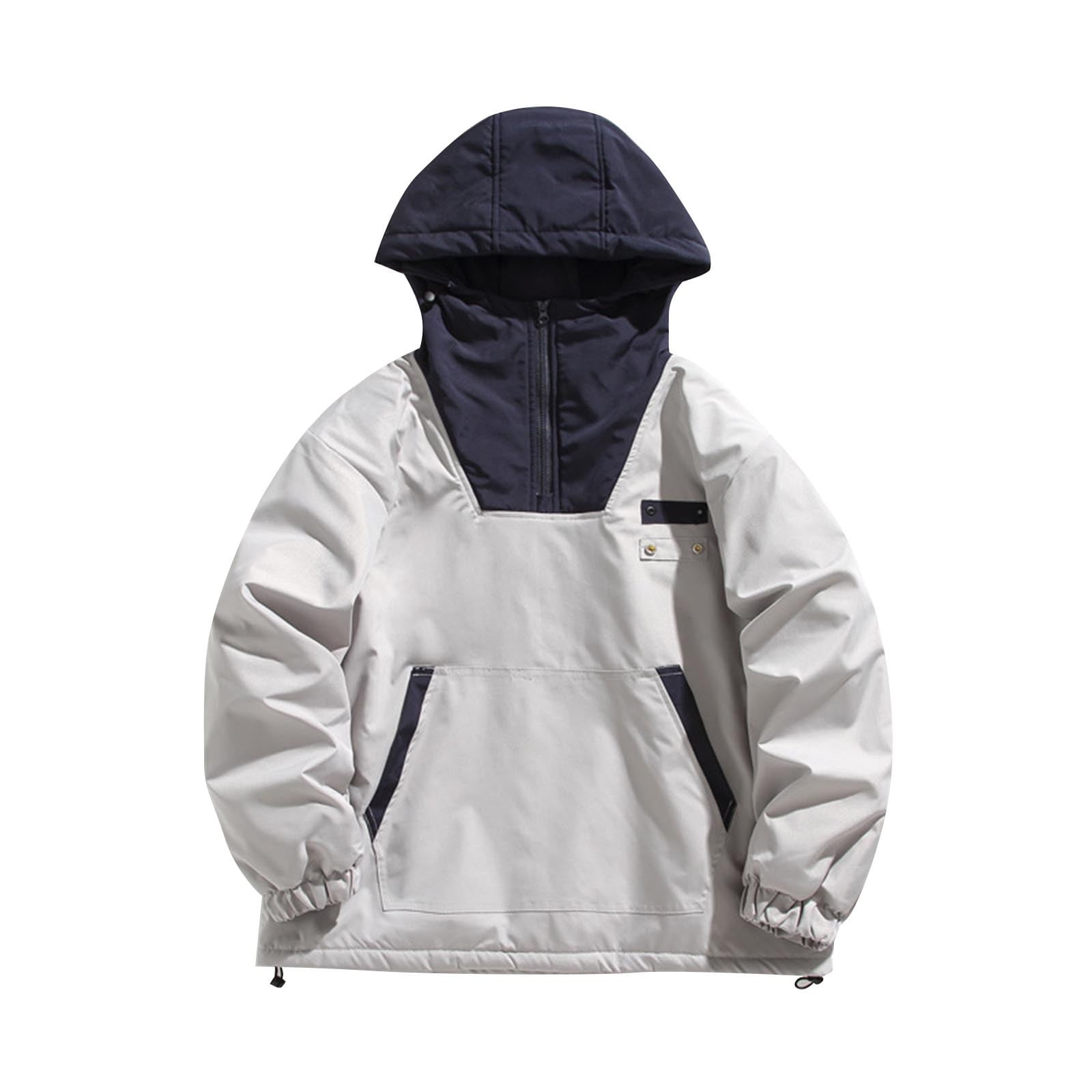 PMUYBHF Mens Jackets Casual Stylish Warm Hooded Men's Winter Color