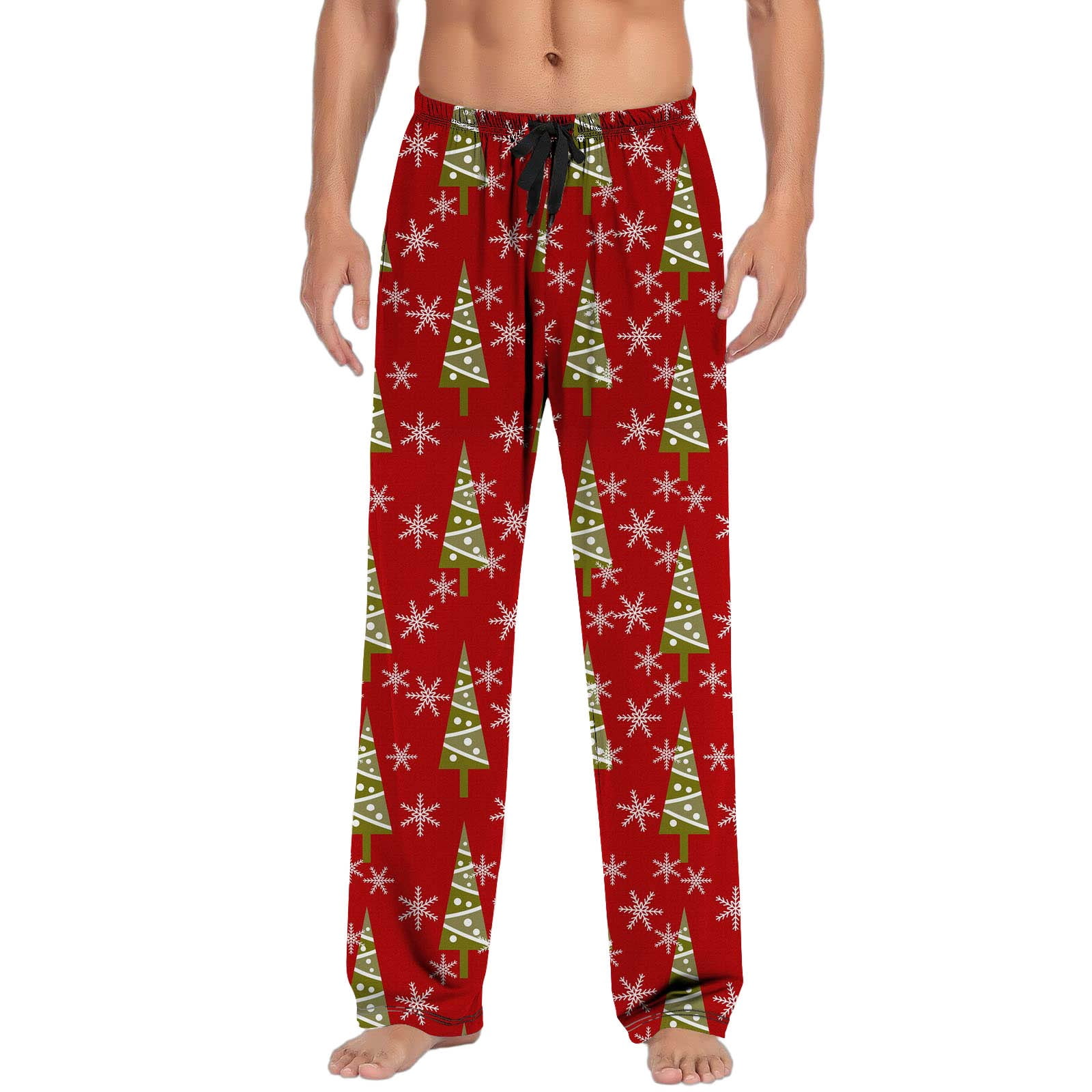 PMUYBHF Mens Jean Shorts 34 Christmas Mens Casual Pants Pajama Pants ...