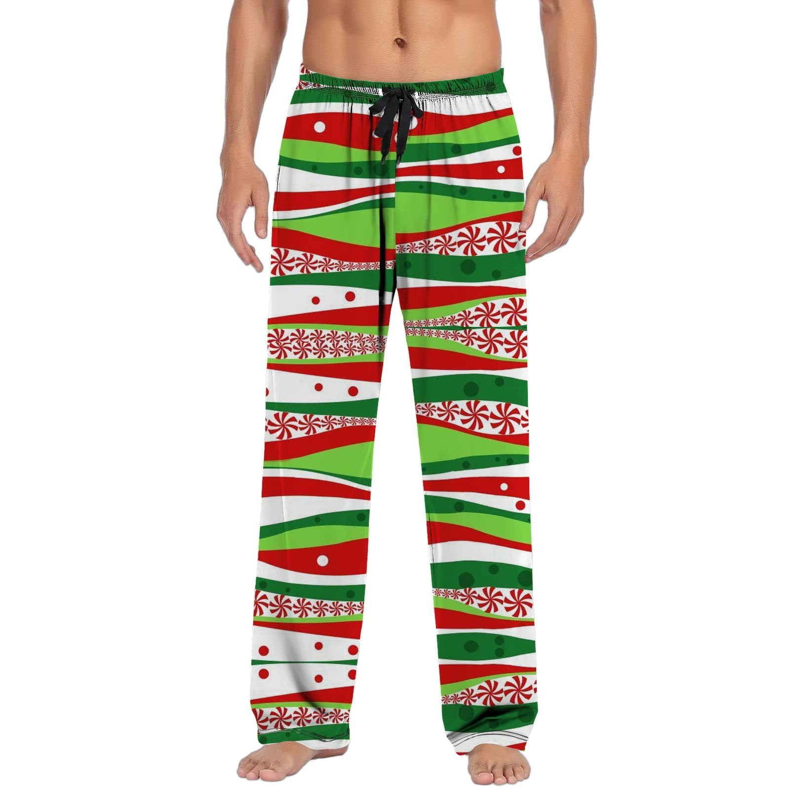 PMUYBHF Mens Jean Shorts Relaxed Fit Christmas Mens Casual Pants Pajama