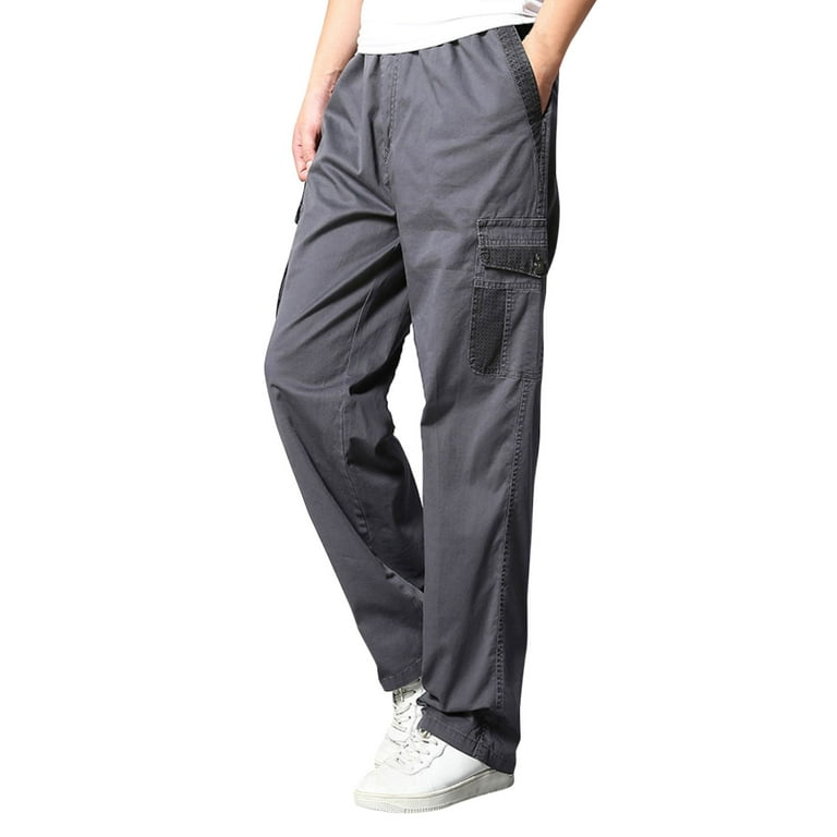 PMUYBHF Mens Sweatpants Medium Tall Mens Solid Color Summer Casual All  Match Pants Fashionable Woven Long Cargo Pants with Pockets Xl Baggy Jeans  Mens
