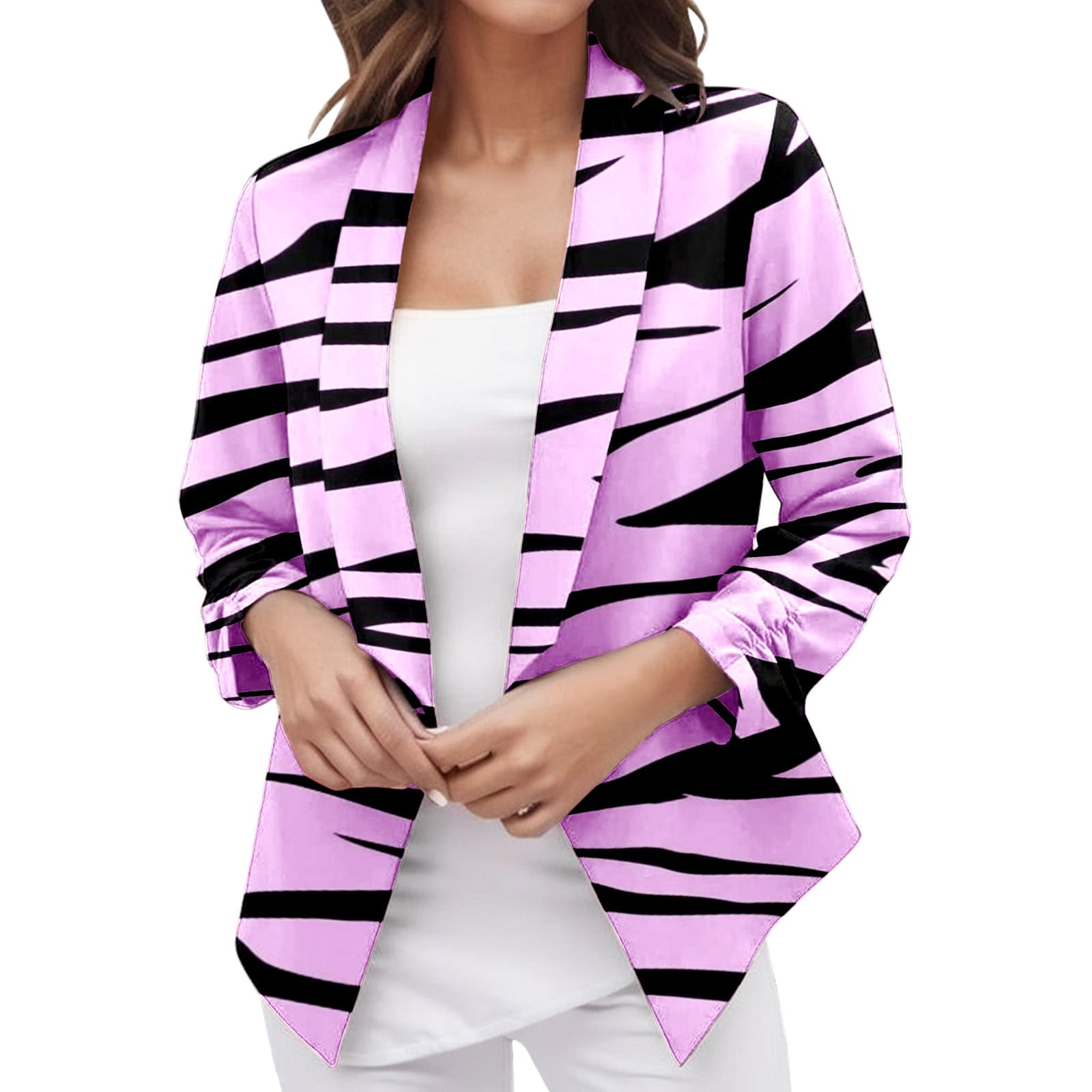 PMUYBHF Women's Blazer Jackets Dressy Casual Plus Size Short