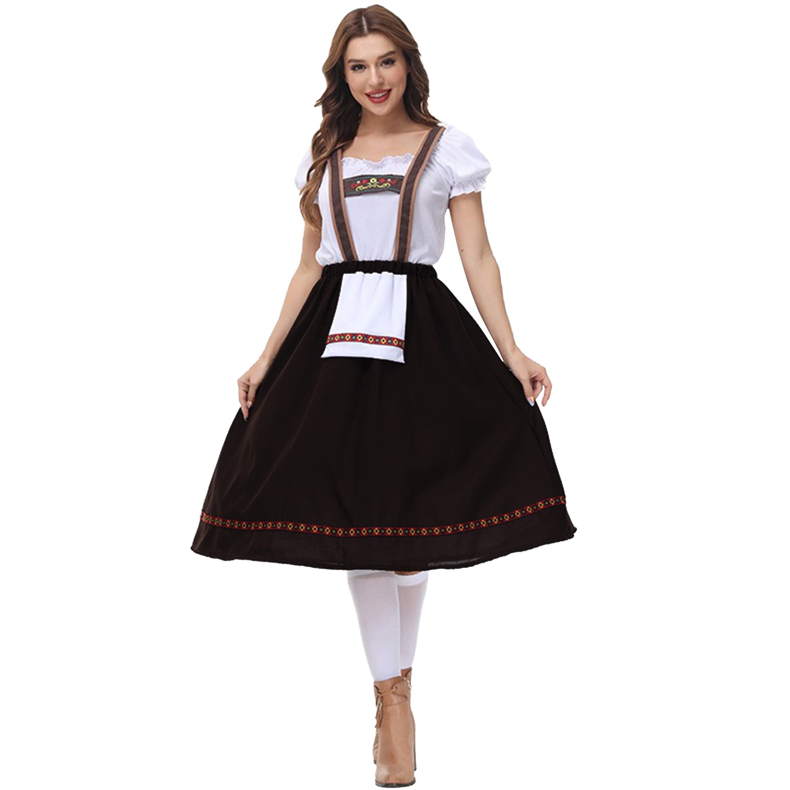 PMUYBHF Prom Dress Oktoberfest Outfits Dirndl Dress Traditional German