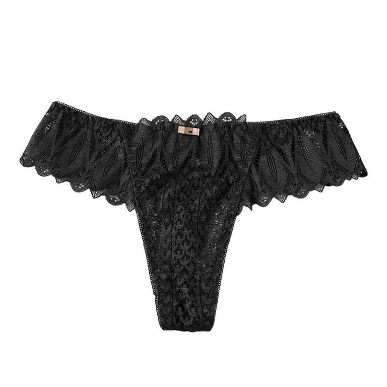 PMUYBHF Womens Underwear Tummy Control Seamless Custom High Waist Striped  Tangas No Show Bikini Custom Thongs Women Underwear Panties Cotton Thong