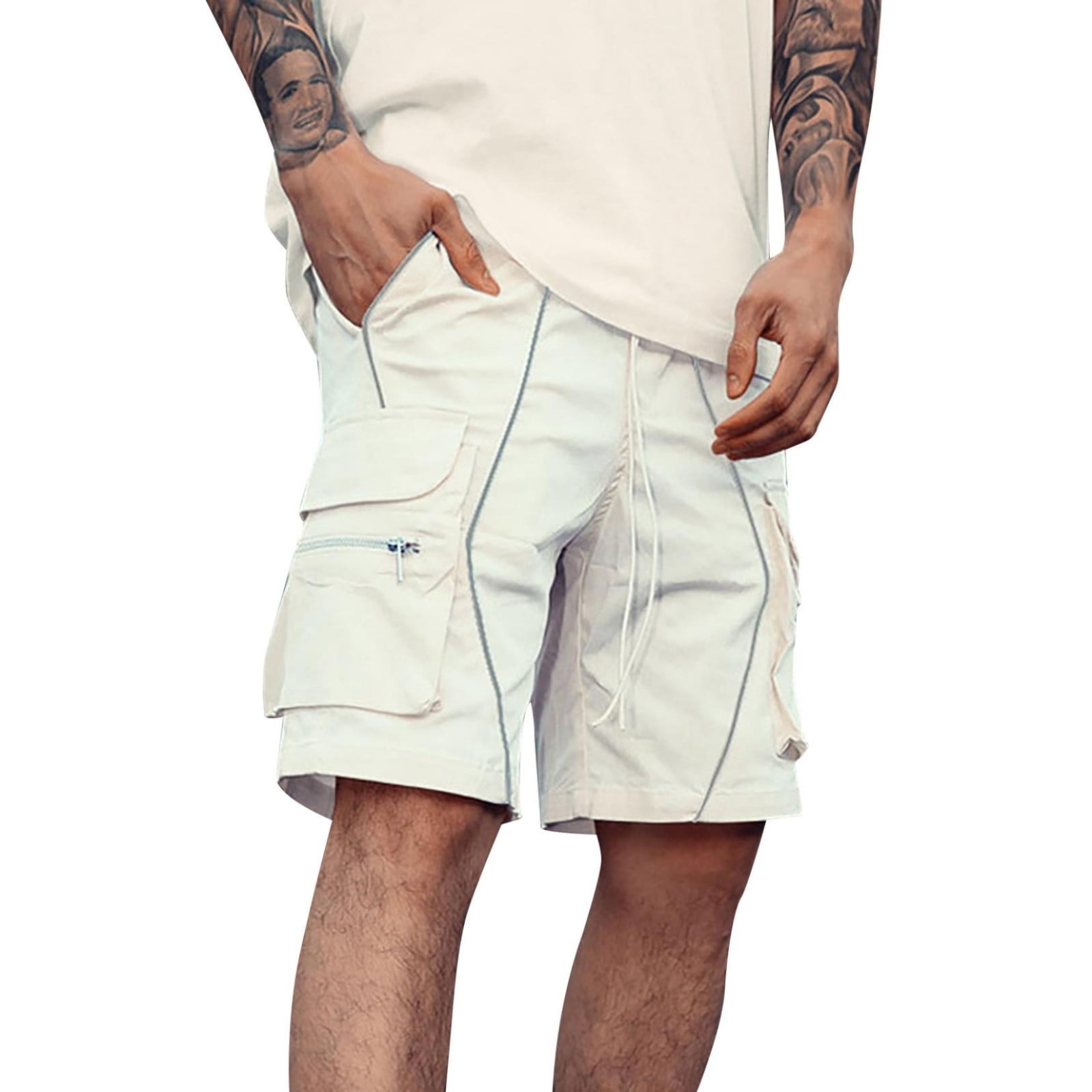 PMUYBHF Slim fit Jeans for Men 34X30 Mens Outdoor Casual Elastic Waist