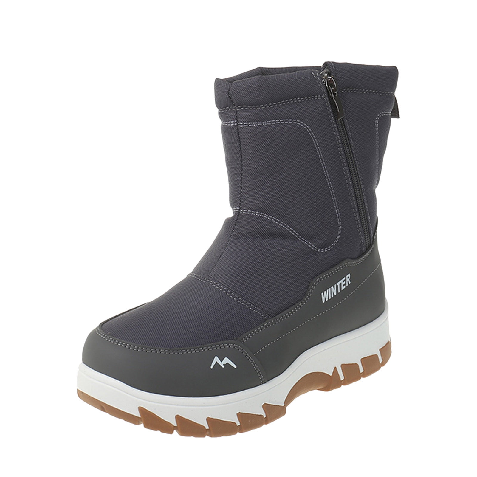 PMUYBHF Snow Boots for Women Wide Width Ladies Fashion Utdoor Winter Plush Insulation Zipper