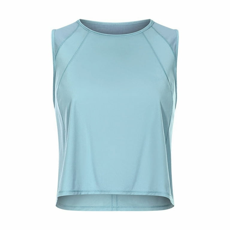 Good Quality Customized Solid Color Women Yoga Tank Tops Built in