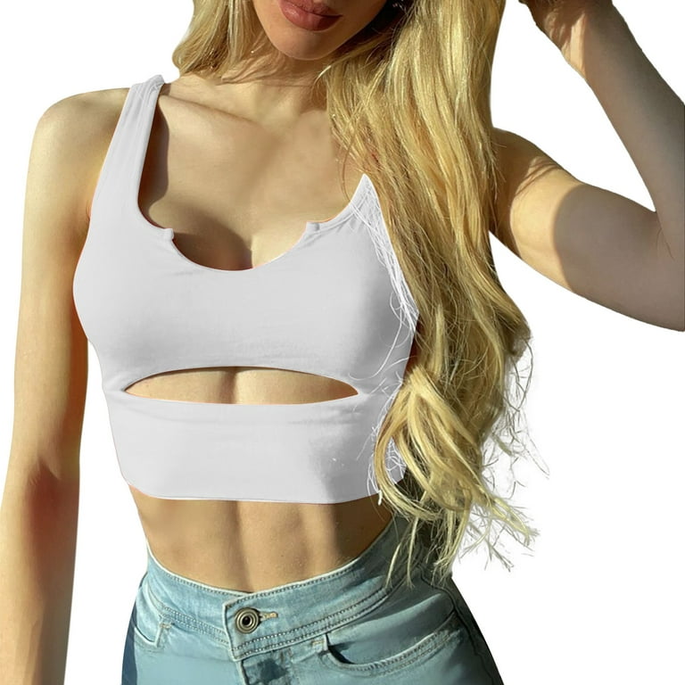 PMUYBHF Tank Top for Women Loose Fit Pack Cropped Tank Top with