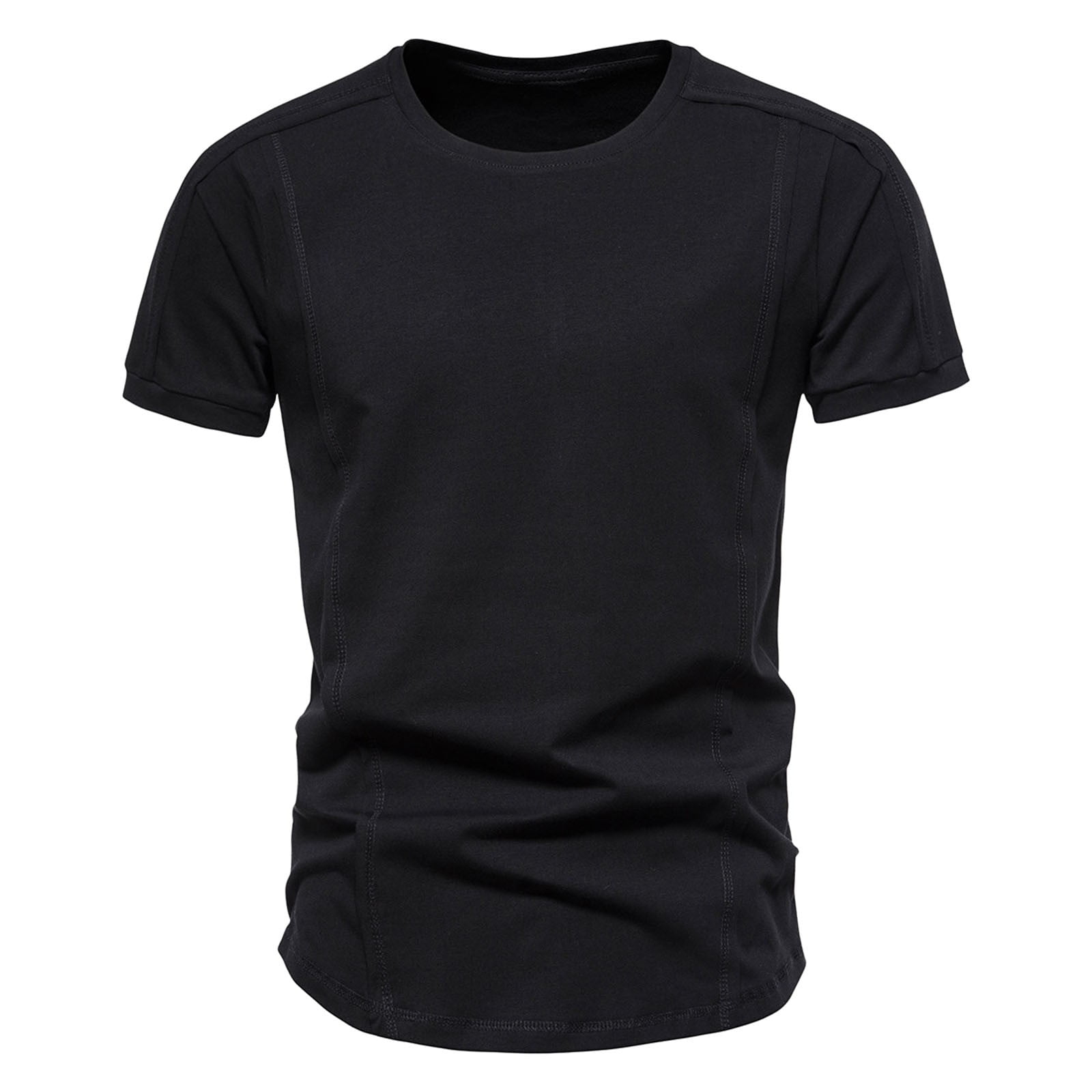 PMUYBHF Thermal Shirts for Men Mens Fashion Deep V Neck Short Sleeved T