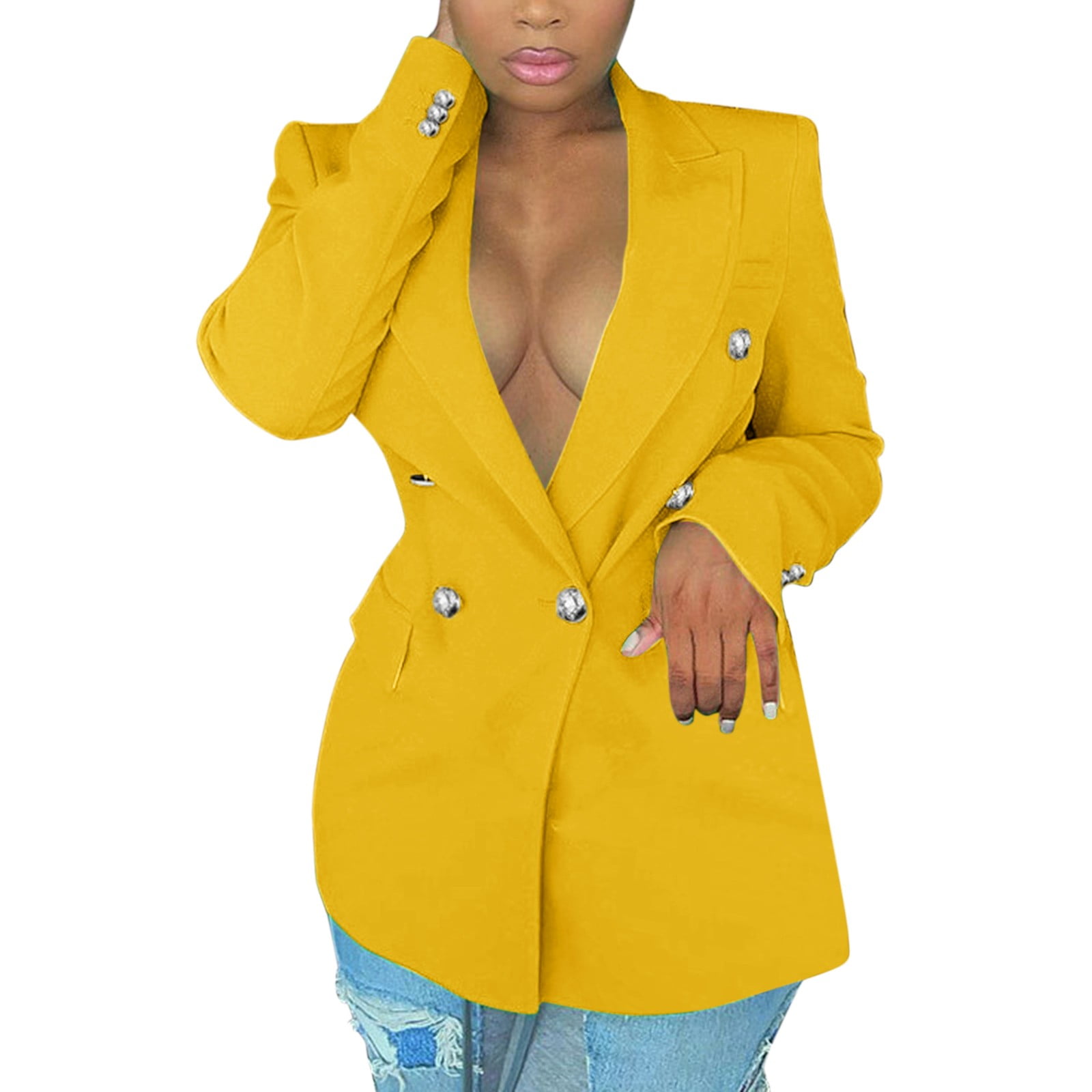 PMUYBHF Women Denim Jackets Stretch Denim Jacket for Women Tall Autumn