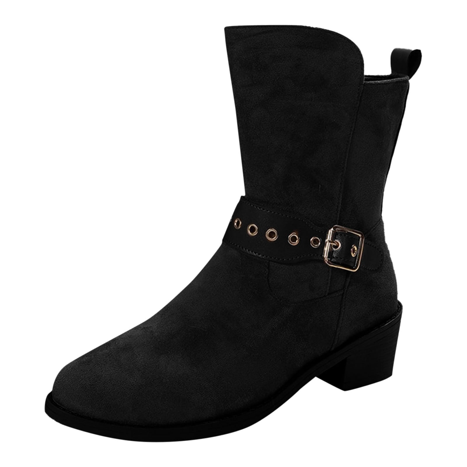 PMUYBHF Women'S Ankle Boots & Booties Women'S Fashion Color Matching