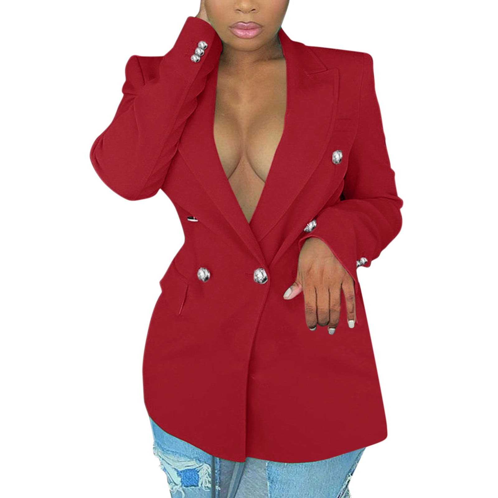 Womens Suits Blazers Long Sleeve Business Work Wear Women Blazer Ladies  Black Khaki Red Solid Female Slim Formal Jacket For Autumn Winter 231009  From Niao01, $28.49