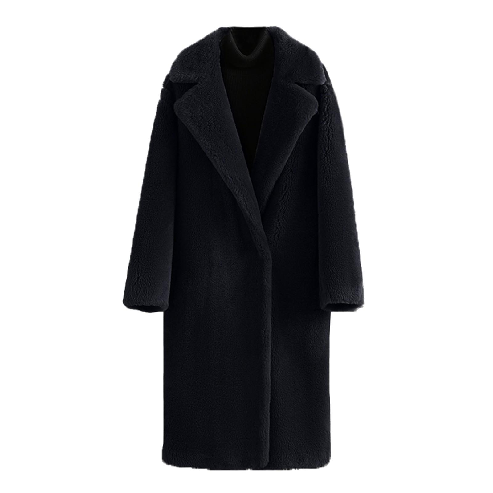 PMUYBHF Womens Jackets Lightweight Trendy Casual Women's Long Teddy