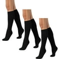 thumbnail image 1 of PMVFHDE 3 Pairs Women's Knee High Socks Fall Winter Daily Casual Solid Color Thick Warm Calf Socks Long Socks for Women Black, 1 of 7
