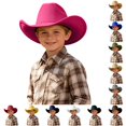 thumbnail image 1 of PMVFHDE Adjustable Western Cowboy Hat For Boys Girls Daily Outdoor Adventures Ages 6-12, 1 of 4