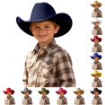 thumbnail image 1 of PMVFHDE Adjustable Western Cowboy Hat For Boys Girls Daily Outdoor Adventures Ages 6-12, 1 of 4