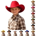 thumbnail image 1 of PMVFHDE Adjustable Western Cowboy Hat For Boys Girls Daily Outdoor Adventures Ages 6-12, 1 of 5