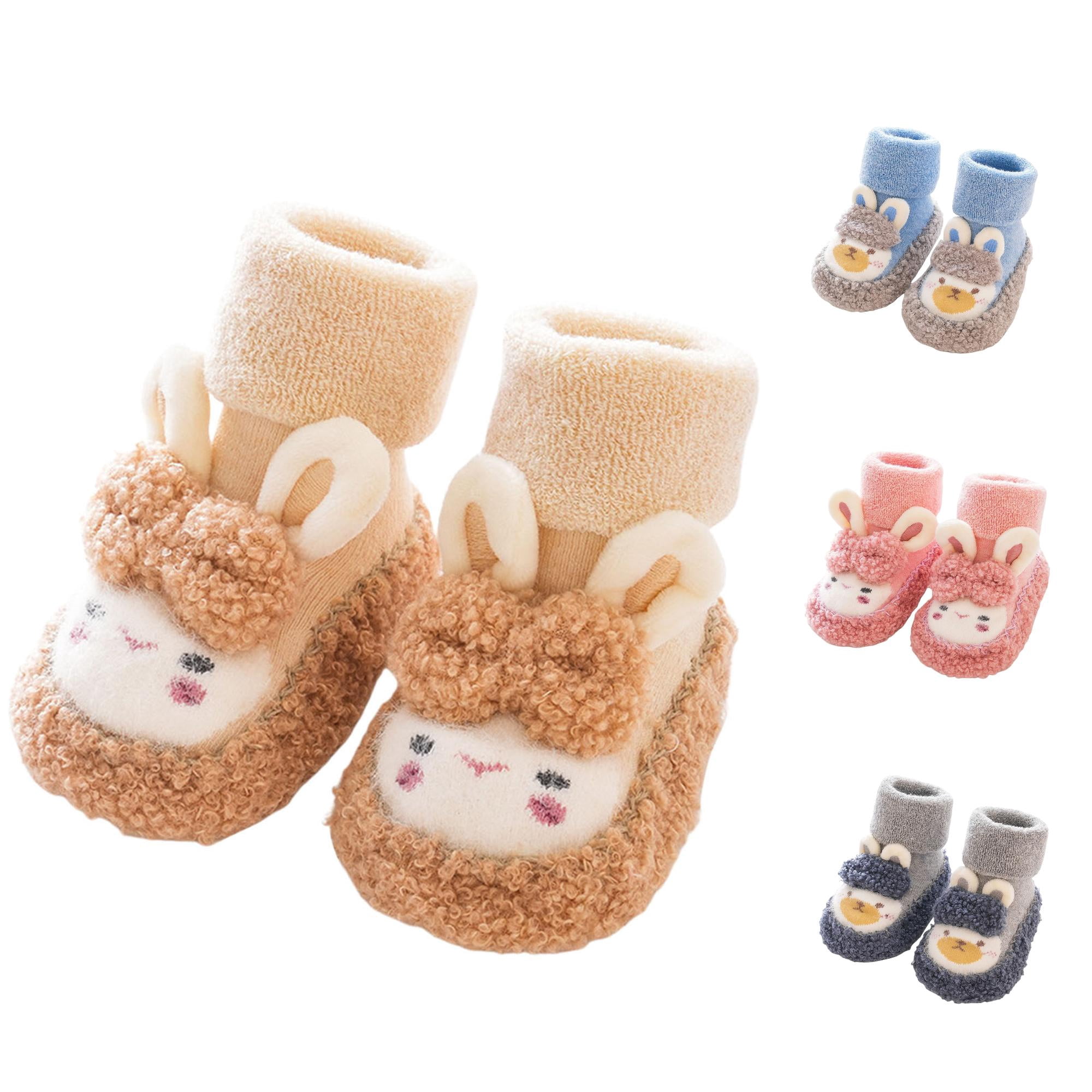PMVFHDE Baby Socks Adorable Cartoon Rabbit Sneakers Soft Sole Toddler ...