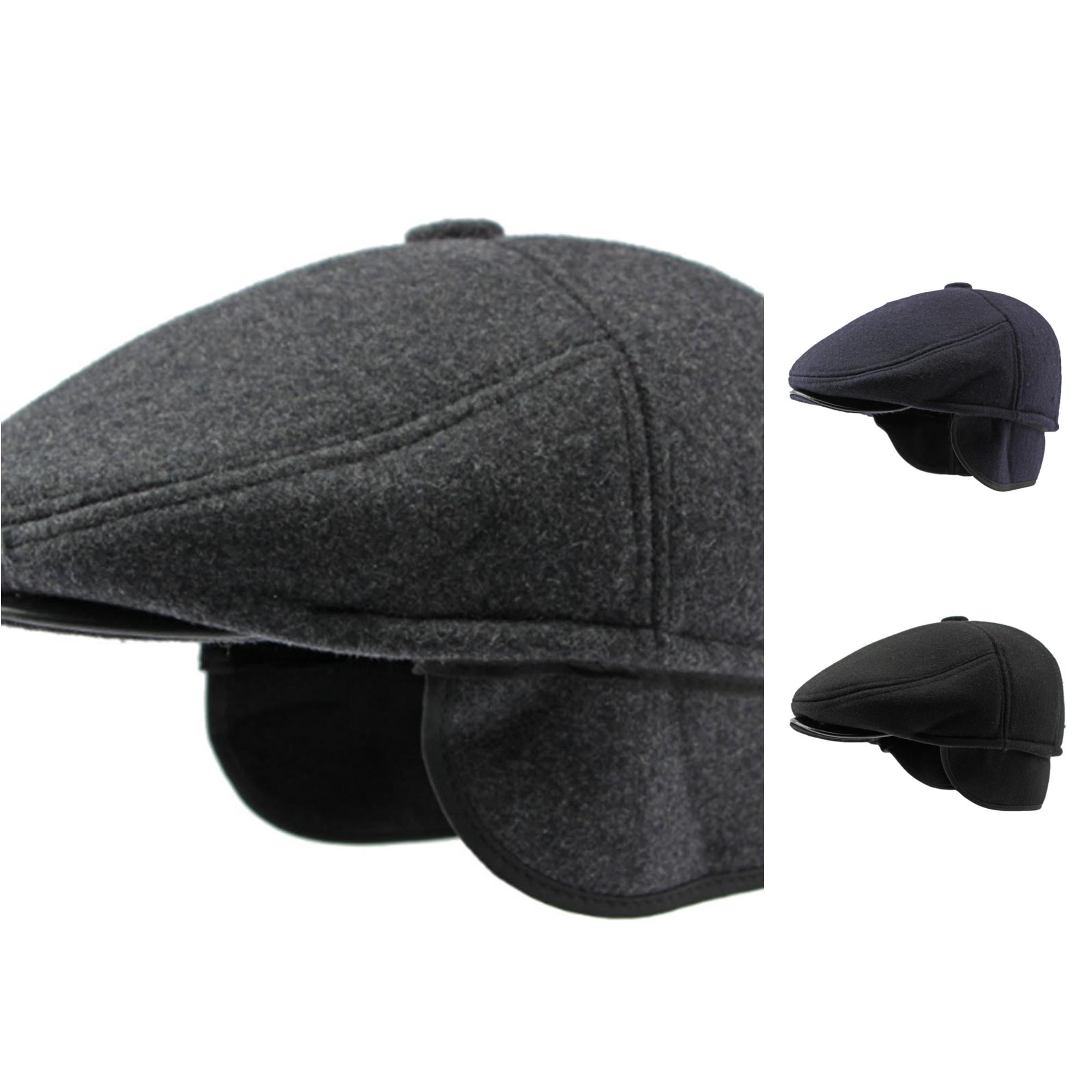 PMVFHDE Baseball Cap British Beret for Men Fall Winter Ear Warm Tongue ...