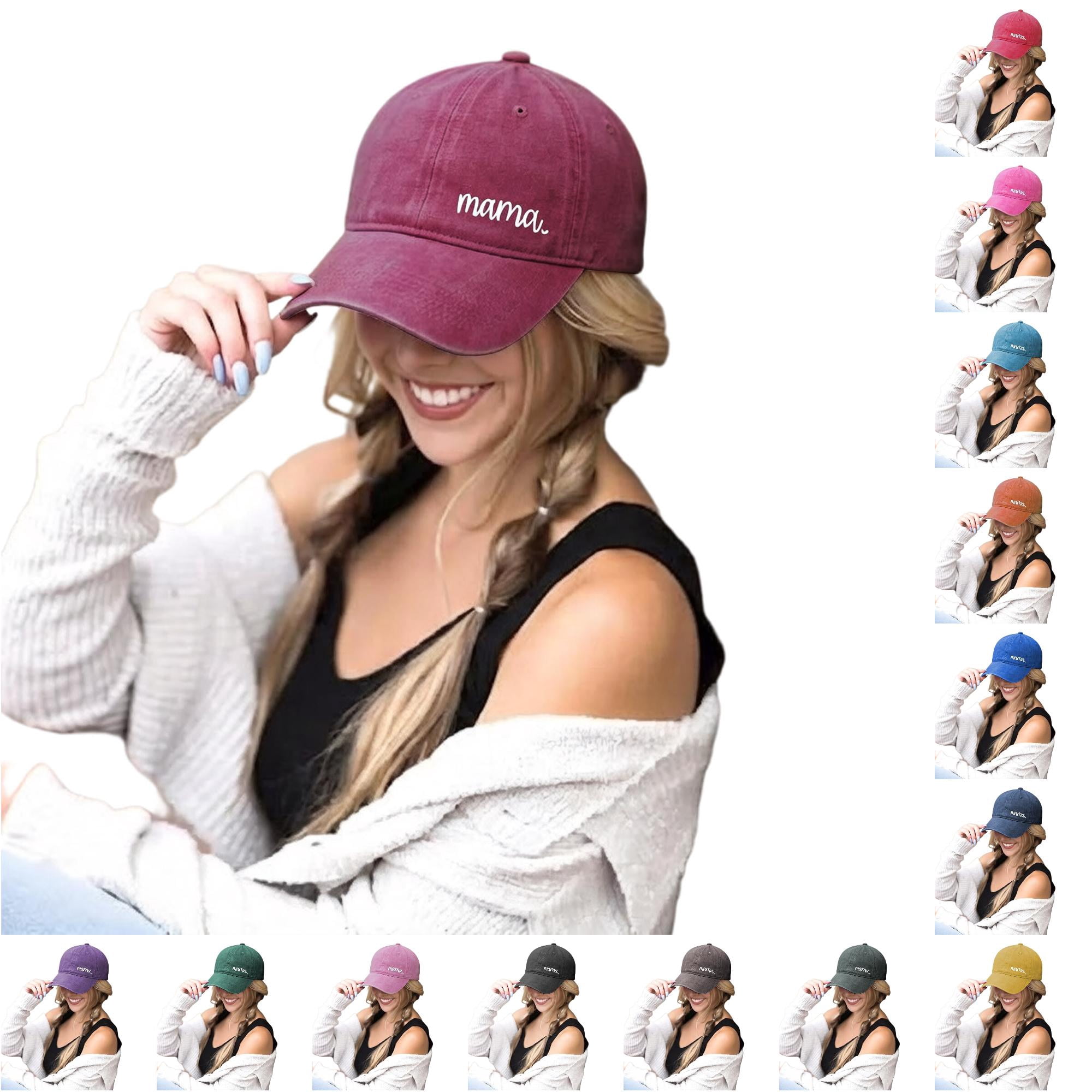 PMVFHDE Baseball Cap Washed Distressed for Embroidered Letter Summer ...