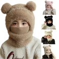 PMVFHDE Baseball Cap Winter Hat Scarf Set for Kids Unisex with Ear and ...