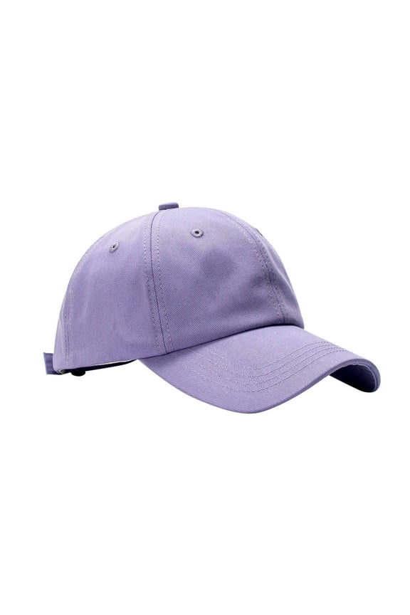 Baseball Cap for Men and Women 2025 Summer Fashion Casual Solid Color Sun Shade Brim Hat for Daily Sun Shade Purple