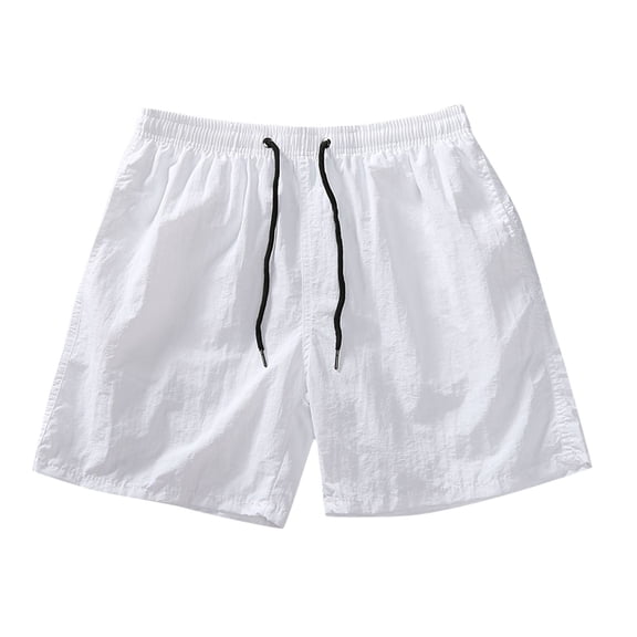PMVFHDE Cargo Pants For Men Summer Casual Utility Shorts With Pockets Loose Fit Straight Leg Beach Shorts White，L