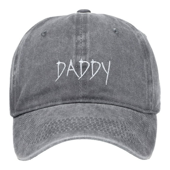 PMVFHDE Classic Letter Embroidery Dad Baseball Cap Washed Breathable Adjustable Relaxed Fit Sun Hat Grey