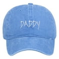 thumbnail image 1 of PMVFHDE Classic Letter Embroidery Dad Baseball Cap Washed Breathable Adjustable Relaxed Fit Sun Hat Light Blue, 1 of 3