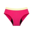 thumbnail image 1 of PMVFHDE Color Block Cotton Menstrual Briefs Front Back Leak Proof Womens Underwear For Overnight Red,L, 1 of 2