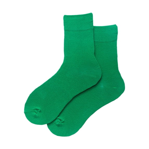 PMVFHDE Crew Socks Cotton Solid Color Stackable Athletic Mid Calf Socks for Women