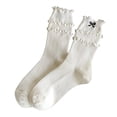 thumbnail image 1 of PMVFHDE Crew Socks Cute Bowknot Girly Heart Stackable Socks for Women, 1 of 6