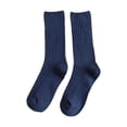 thumbnail image 1 of PMVFHDE Crew Socks Spring Fall Solid Color Stackable Cotton Mid Calf Socks for Women, 1 of 2