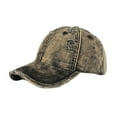 thumbnail image 1 of PMVFHDE Distressed Denim Baseball Cap Ripped Classic Style Women's Adjustable Dad Hat for All Season Brown, 1 of 7