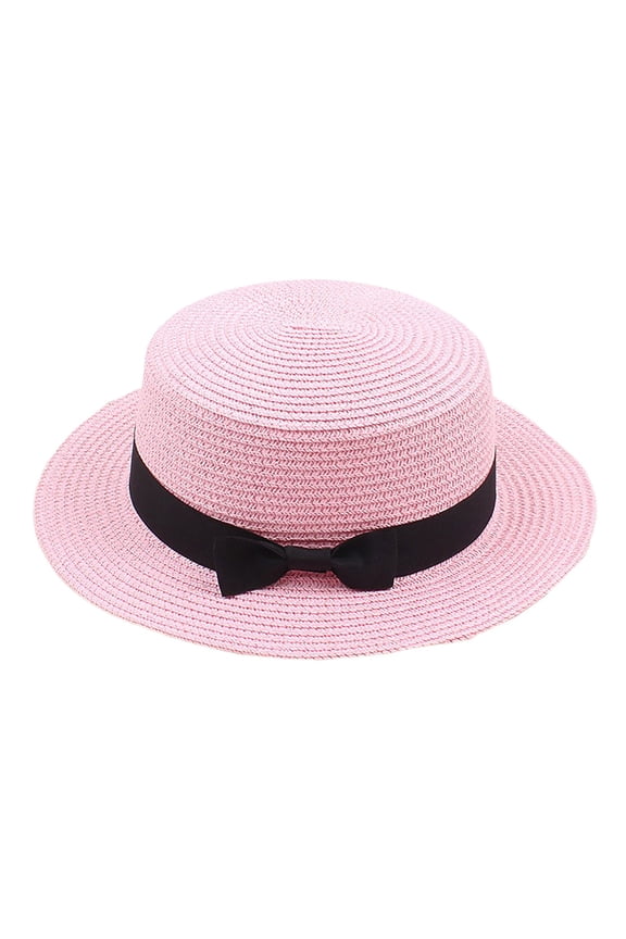 Elegant Womens Wide Brim Floral Design Summer Dress Hat for Beach Wedding Bridal and Outdoor Sun Pink