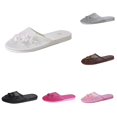 thumbnail image 1 of PMVFHDE Embroidered Mesh Slippers Women Boxy Mule Flat On Shoes Indoor Comfort Breathable Casual Sandals White - 7, 1 of 8